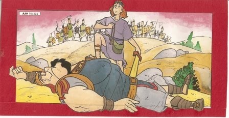 Resultado de imagem para Davi e  Golias historia biblica gravuras